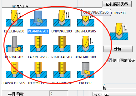 钻孔循环类型显示不清楚，为何？